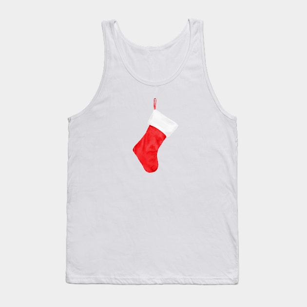 Red Christmas Stocking Tank Top by HB Loves Crafts